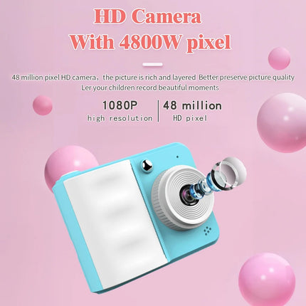 Kids Instant Print Digital Camera HD 1080P with 3 Paper Rolls