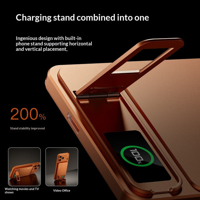 Ultra-thin External Battery With Color Screen Stand And Wireless Magnetic Chargi