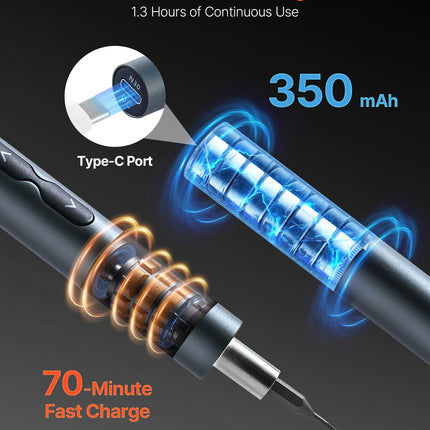 Electric Precision Screwdriver Set, 48 Magnetic Bits, Mini