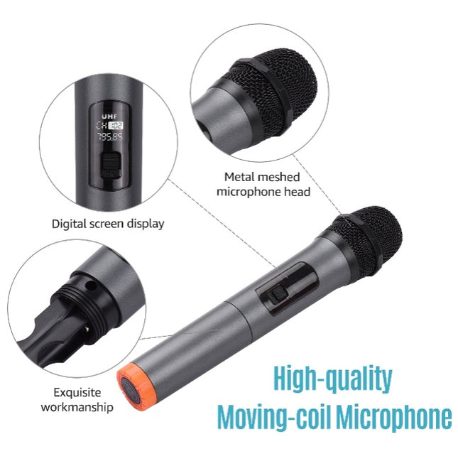 Professional Vocal Microphone Wireless & Wired Rechargeable