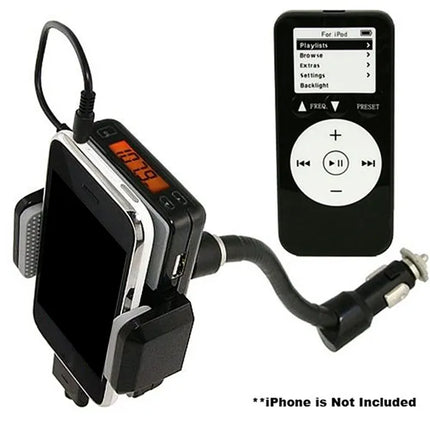 FM Transmitter Car Charger Hands-Free Kit with Phone Holder