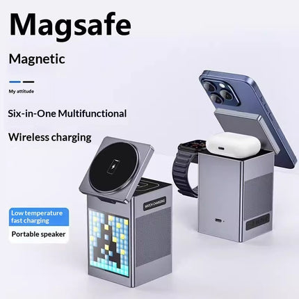 All-In-One Multi-Functional Magnetic Bluetooth Speaker Alarm