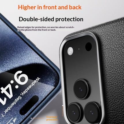 Sleek Genuine Leather Magnetic Phone Case With