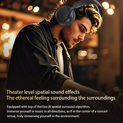 Retro Wireless Over-Ear Headphones 30h Battery Memory Foam Gaming Headset