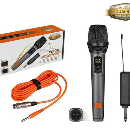 Professional Vocal Microphone Wireless & Wired Rechargeable