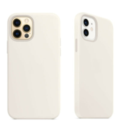 For Silicone Case 12 11 Pro X Xr Xs Max 8 7 6 Liquid Rubber Cover--white