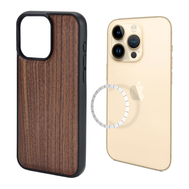 Magnetic Wooden Full Cover Phone Case