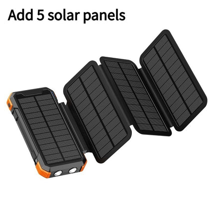 Outdoor Power Bank With Foldable Hand-crank Solar Charger