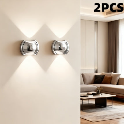 LED Wall Light with Motion Sensor USB Rechargeable 3 Color Modes 2-Pack