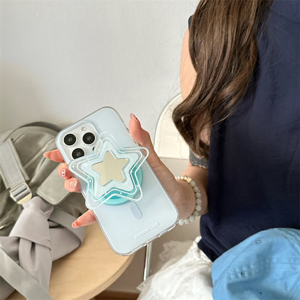 Magnetic Yellow And Blue Star Cartoon Phone Case Protective