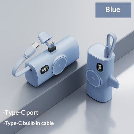 Wireless Magnetic Watch Power Bank With Built-in Cable