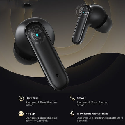 Wireless Bluetooth In-Ear Earbuds with Short Stem - Black/White