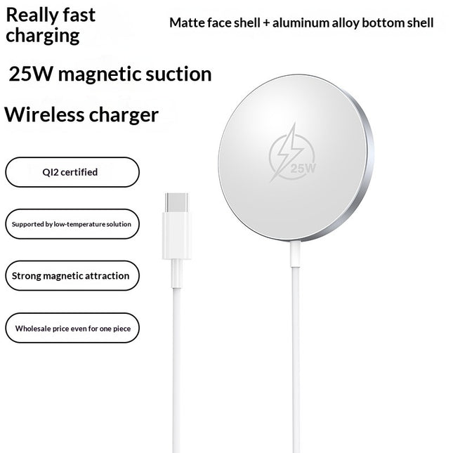 25w Magnetic Wireless Charger Made Of Metal Ideal For Wireless Charging Of Mobil