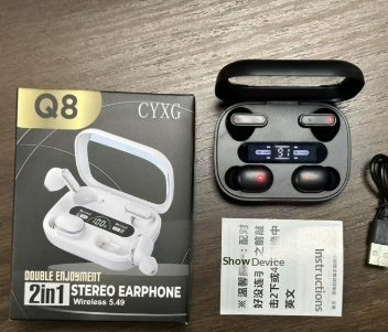 Q10 Q8 Dual-ear Wireless Bluetooth Headphones