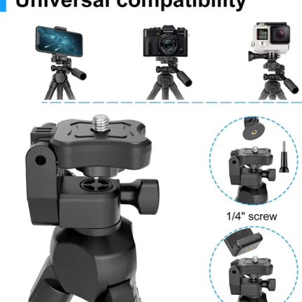 Flexible Phone Tripod with Remote & 360° Ball Head for Smartphone