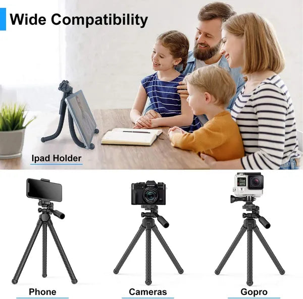 Flexible Phone Tripod with Remote & 360° Ball Head for Smartphone