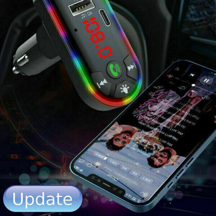 Bluetooth 5.0 FM Transmitter Car MP3 Player 3.1A Fast Charger