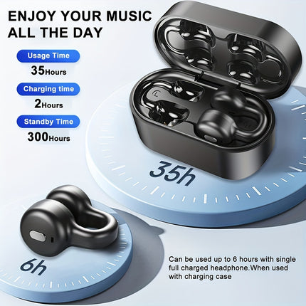 Wireless Open-back Headphones, Bluetooth Clip-on Earbuds, Sports Headphones, Ult