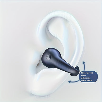 Wireless Ear-Clip Headphones with Battery Indicator & Gaming Bass