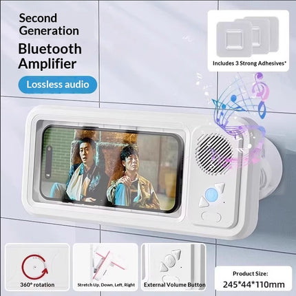 Waterproof Bluetooth Speaker Phone Holder For Bathroom And