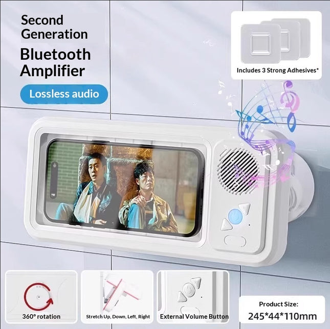 Waterproof Bluetooth Speaker Phone Holder For Bathroom And