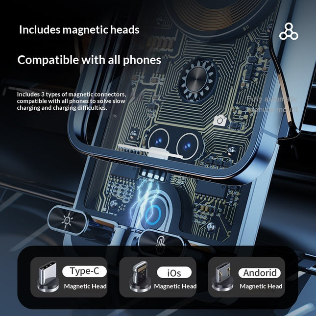 Transparent In-car Phone Holder With Smart Sensing And Wireless Charging
