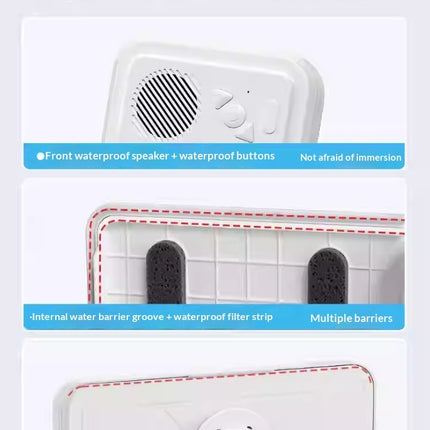 Waterproof Bluetooth Speaker Phone Holder For Bathroom And