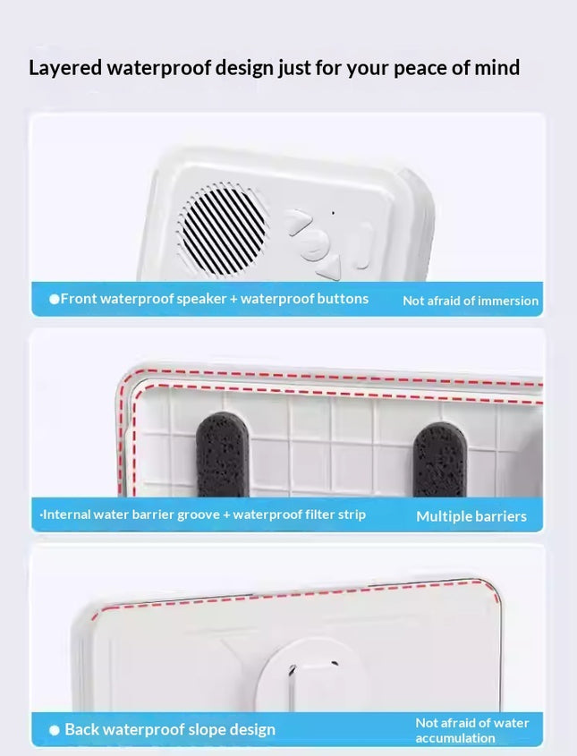 Waterproof Bluetooth Speaker Phone Holder For Bathroom And