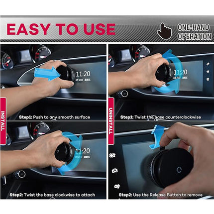 Car Phone Holder, Upgraded 360Adjustable Vacuum Suction 20X