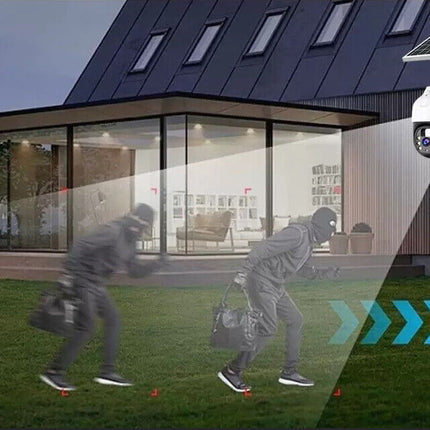 Wireless Solar Security Camera WiFi Solar Panel Powered Pir Cctv Voice Infrared