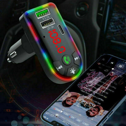 Bluetooth 5.0 FM Transmitter Car MP3 Player 3.1A Fast Charger