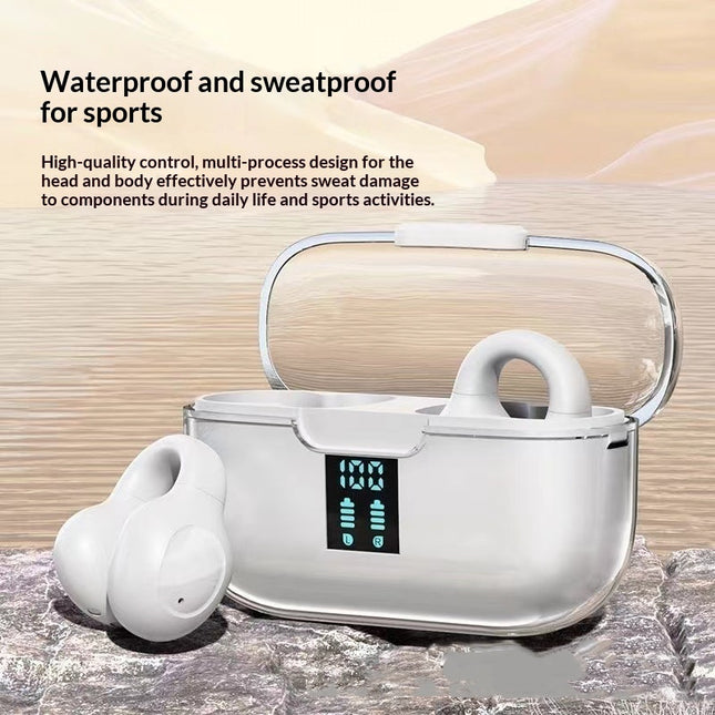 Ear-Clip Bone Conduction Soft Silicone Bluetooth Earphones