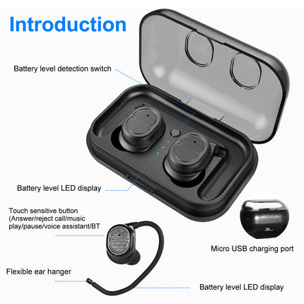 TWS Wireless 5.0 Earbuds Ipx4 Touch In-ear Stereo Earphone Noise Canceling Earpi