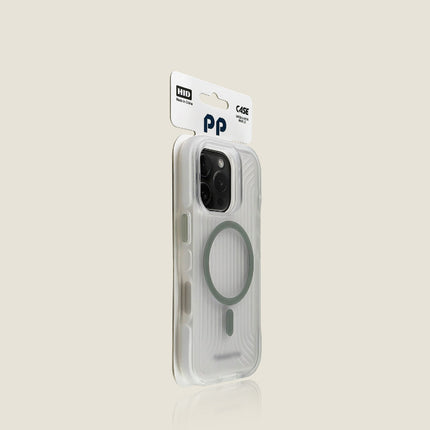 Black Matte Skin-Feel Striped Phone Case With Magnetic