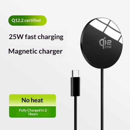 Qi22 25w Super-fast Charging Magnetic Wireless Charger For Iphones Ultra-thin Al