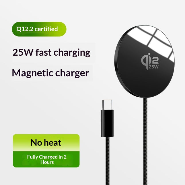 Qi22 25w Super-fast Charging Magnetic Wireless Charger For Iphones Ultra-thin Al