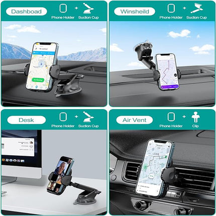 Phone Mount For Car, 4 In 1 Universal Car Phone Holder Mount
