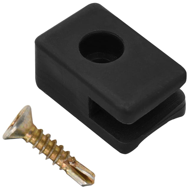 Tension Wire Holder With Screw, 100 Sets, Anthracite
