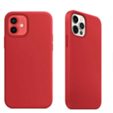 For Silicone Case 12 11 Pro X Xr Xs Max 8 7 6 Liquid Rubber Cover--red