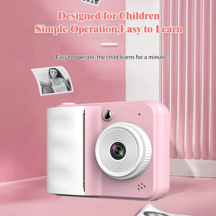 Kids Instant Print Digital Camera HD 1080P with 3 Paper Rolls