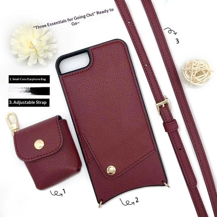 Protective Case With A Crossbody Strap, Card Slots, And A Zipperkeeps Fingerprin