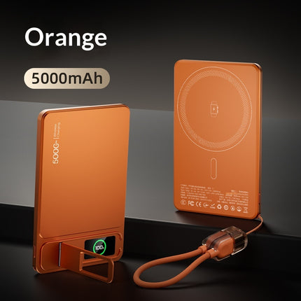Ultra-thin External Battery With Color Screen Stand And Wireless Magnetic Chargi