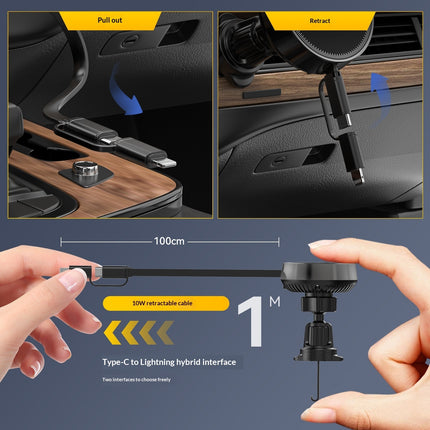 In-1 Magnetic Wireless Car Charger With Phone Holder For