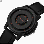 Black Shell Orange Red / Silicone strap style