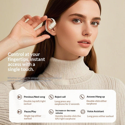 AI Bluetooth Earbuds with Translation & Long Battery Life