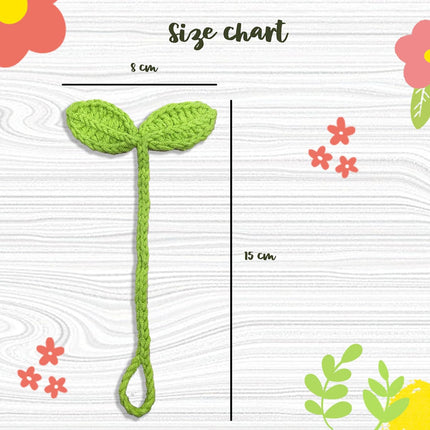 Cute Knitted Crochet Leaf Sprout,lucky Handmade Multi-functional Crochet Accesso