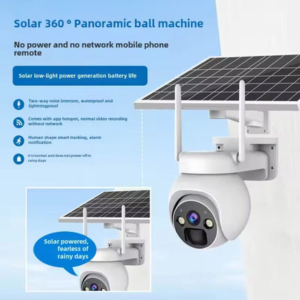 Wireless Solar Security Camera WiFi Solar Panel Powered Pir Cctv Voice Infrared