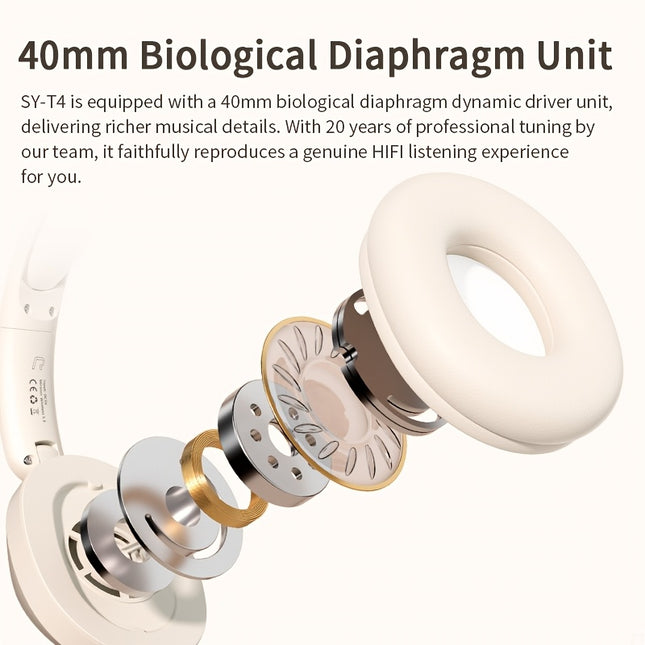 Bluetooth Headset with Microphone, 15h Battery Life, Foldable, Stereo