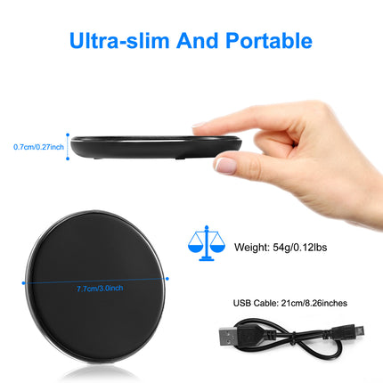 Pc Wireless Charger Qi-Certified Ultra-Slim 5W Charging Pad