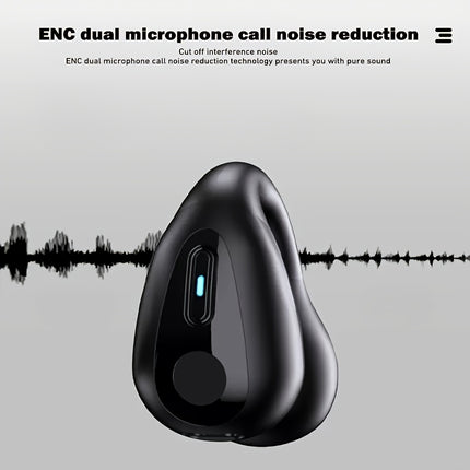 Wireless Ear-Clip Headphones with Battery Indicator & Gaming Bass